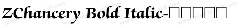 ZChancery Bold Italic字体转换
